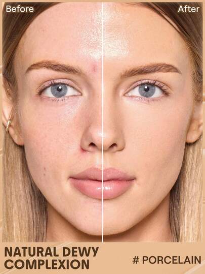 SHEGLAM Dew & Done ملون خفيف للبشرة مع Spf20-Porcelain علامة تجارية جمال مكياج ميكب مستحضرات تجميل للنساء الفتيات مثالي لفصل الشتاء الربيع مثالي ل- Y2K أزياء أنيقة رمضان هدية حفلة جاهز أفضل لون