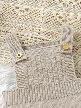 SHEIN Vintaside Kids جمبسوت رضيع أنيقة عصرية بغطاء رأس، بتصميم أخضر بسيط وعتيق، مناسبة للجنسين