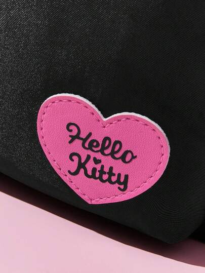 HELLO KITTY AND FRIENDS | SHEIN حقيبة ظهر أنيقة بأسلوب كاجوال بنمط كرتون مطرز حار، لوازم مدرسية، حقيبة مدرسية، حقيبة ظهر للمدرسة، مناسبة للمراهقات والنساء الطالبات، مثالية للعودة للمدرسة والكلية والمدرسة المتوسطة والثانوية والأنشطة الخارجية والسفر، سعة كب