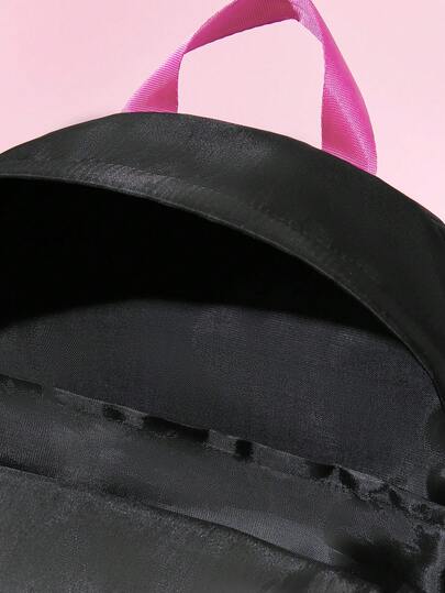 HELLO KITTY AND FRIENDS | SHEIN حقيبة ظهر أنيقة بأسلوب كاجوال بنمط كرتون مطرز حار، لوازم مدرسية، حقيبة مدرسية، حقيبة ظهر للمدرسة، مناسبة للمراهقات والنساء الطالبات، مثالية للعودة للمدرسة والكلية والمدرسة المتوسطة والثانوية والأنشطة الخارجية والسفر، سعة كب