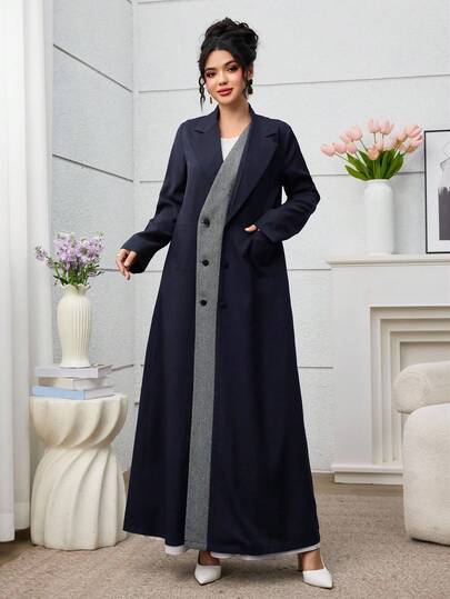 Yasmyna عباءة نسائية بتصميم رائع من قماش المربعات والرقعات