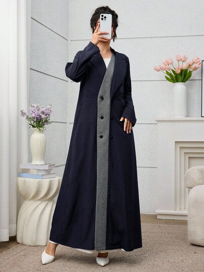 Yasmyna عباءة نسائية بتصميم رائع من قماش المربعات والرقعات