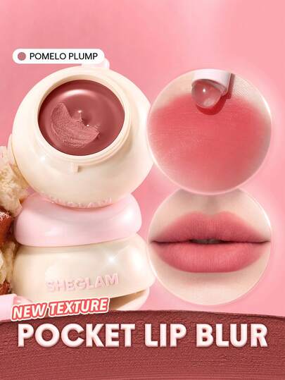 SHEGLAM Bounce Putty Pocket معجون الشفاه-Pomelo Plump روج تنت أرواج علامة تجارية جمال مكياج ميكب مستحضرات تجميل للنساء الفتيات مثالي لفصل الشتاء الربيع مثالي ل- Y2K أزياء أنيقة رمضان هدية حفلة جاهز أفضل لون