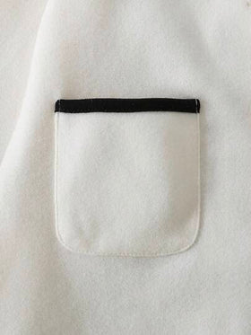 Elladie kids 1 قطعة جاكيت أنيق وكاجوال مريح للفتاة الصغيرة، بياقة متباينة وأزرار أمامية وجيوب وأكمام طويلة، مناسب للارتداء اليومي في فصلي الخريف والشتاء