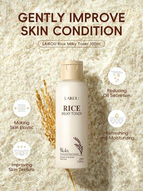LAIKOU زجاجة واحدة من مرطب لايكو بلبن الأرز 100مل، مصغر للمسام، مرطب، مضاد للتجاعيد بلطف، مناسب لجميع أنواع البشرة، هدية من الدرجة الأولى، رعاية وجه مفكرة للأم
