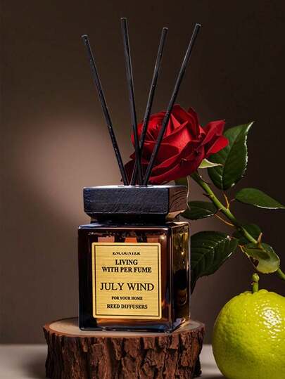 1 طقم موزع عطري من القش بسعة 6.76 أونصة، منعش الهواء للمنزل والسيارة - 4 روائح، فاخر وفاخر، سعة كبيرة، عطر طويل الأمد - زجاجة سوداء مربعة قابلة لإعادة الاستخدام، [غطاء خشبي، 5 قصبات قش و 200 مل من الزيت العطري]