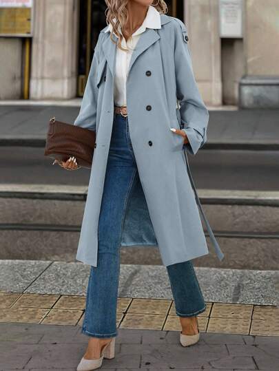 Solivie معطف ترنش مبطن حراري للنساء، معطف خريفي/شتوي