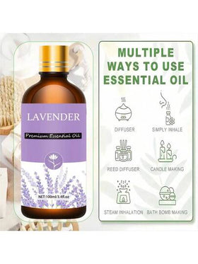 زيت عطري 100مل/3.4 أونصة، 30مل/1.0 أونصة، 10مل/0.34 أونصة، زيوت أساسية لجهاز نشر الروائح المنزلي، العناية بالبشرة، هدية