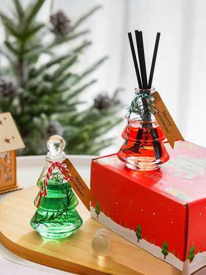 مجموعة معطر الغاطس الخاص بعيد الميلاد - معطر أرومثيرابي بزيوت أساسية طبيعية برائحة الخزامى والخشب الأحمر، معطر هواء طويل الأمد بدون نار للمنزل والمكتب والغرفة والحمام، صندوق هدايا عيد الميلاد والعيد والاحتفال بالمنزل والأعياد الميلاد للنساء والرجال