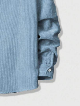 ROMWE MEN Casual معطف كاجوال بغطاء رأس بأكمام طويلة ذو لون أحادي، خريف/شتاء