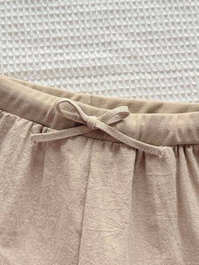 SHEIN بنطلون بنات مراهقات بخصر متوسط وساق مستقيمة، مريح وعملي