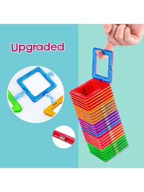 20/50/100 قطعة من كتل البناء المغناطيسية DIY ألعاب بلاط مغناطيسية للأطفال، طقم بناء مصمم، هدايا عيد الميلاد وعيد الفصح (ألوان عشوائية، حجم متوسط)