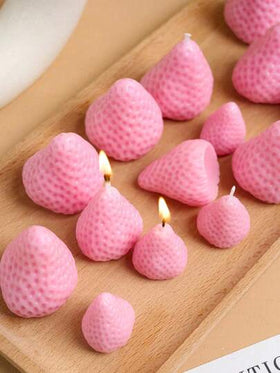 مجموعة هدايا شمع معطر برائحة الفراولة - شموع يدوية الصنع بعطر أنيق، مثالية لعيد الحب، أفضل هدية لعشاق الفراولة، مناسبة لأعياد الميلاد والتخرج والمناسبات الأخرى