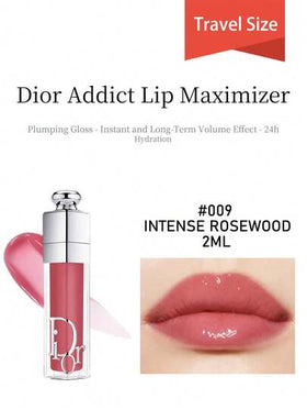 حجم السفر Dior Addict Lip Maximizer - تأثير نفخ فوري وطويل الأمد - ترطيب لمدة 24 ساعة #009-Intense Rosewood 2مل/0.07أونصة.