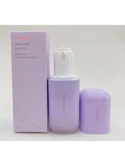 Laneige قاعدة الأساس الشفافة رقم 40 بلون البنفسجي النقي SPF 28 PA++ - قاعدة مكياج، قاعدة مكياج مصححة للون، قاعدة مكياج بحماية SPF، قاعدة مرطبة، قاعدة مكياج مرطبة، قاعدة مكياج مضيئة ومصححة للون، قاعدة مكياج ناعمة، 30 مل