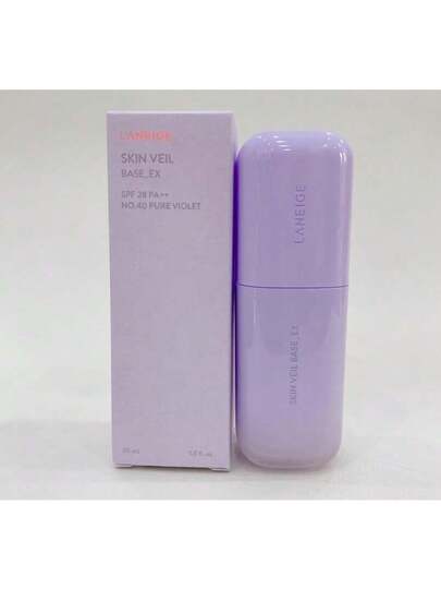 Laneige قاعدة الأساس الشفافة رقم 40 بلون البنفسجي النقي SPF 28 PA++ - قاعدة مكياج، قاعدة مكياج مصححة للون، قاعدة مكياج بحماية SPF، قاعدة مرطبة، قاعدة مكياج مرطبة، قاعدة مكياج مضيئة ومصححة للون، قاعدة مكياج ناعمة، 30 مل