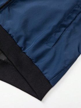 Manfinity Homme معطف رجالي أحادي اللون بسيط كاجوال بسحاب وأكمام طويلة، جاكيت رياضي/جاكيت رياضي للخارج، للخريف