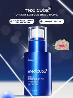 Medicube 1 يوم جوهر الإكسوسوم 7500، 30مل/1.01 أونصة سائلة، يهدئ الالتهابات، يقوي حاجز البشرة، يشد البشرة، يقلل المسام، إصلاح مضاد للشيخوخة، يستهدف المسام العنيدة. جمال كوري