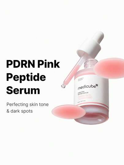 Medicube مستحضر بيبتيد وردي PDRN - 30 مل: يعزز مرونة البشرة، يشد البشرة، يقاوم التجاعيد، مضاد للشيخوخة، يعزز تجدد الخلايا، يصلح حاجز البشرة، يهدئ الالتهابات، ينعم المسام، يضيء البشرة، ملمس خفيف، يمتص بسرعة، غير دهني، مناسب للاستخدام اليومي أو قبل المكياج.
