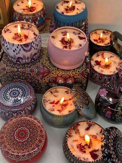 4 قطع/1 قطعة مجموعة شموع معطرة، تأتي مع علبة هدايا ملونة، مزيج من روائح متنوعة، عطرية وذات وقت احتراق طويل - هدية مثالية للعائلة والأصدقاء وعيد الحب والزفاف وعيد الميلاد والأعياد والحفلات والديكور المنزلي والفندقي، مناسبة للرجال والنساء، عيد الميلاد وعيد
