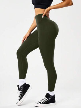 Easithlete سروال رياضي ذو خصر عالي وخصر على شكل V