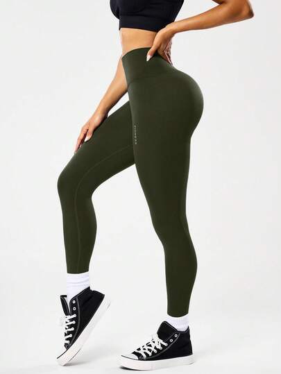Easithlete سروال رياضي ذو خصر عالي وخصر على شكل V