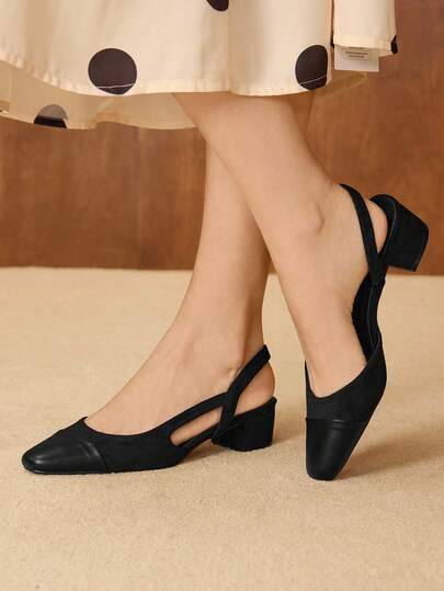 MOTF PREMIUM أحذية كعب منخفض مريحة بأصبع مربع للنساء