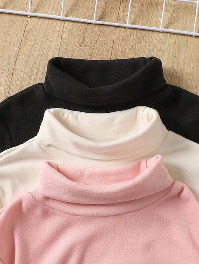 SHEIN 3 قطع بلوزات كاجوال للفتيات المراهقات بياقة منحرفة وأكمام طويلة، مناسبة للارتداء في المنزل والخارج