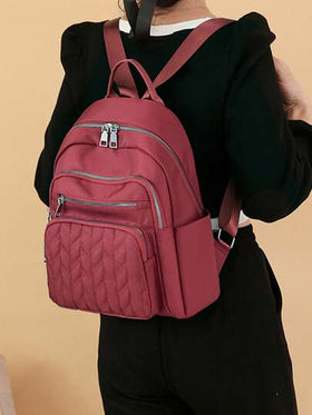حقيبة ظهر أكسفورد كاجوال ذات سعة كبيرة للسفر بنمط معين جديد للنساء