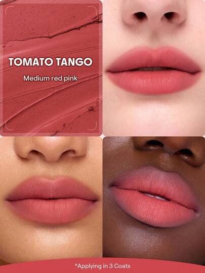 SHEGLAM Bounce Putty Pocket معجون الشفاه-Tomato Tango روج تنت أرواج علامة تجارية جمال مكياج ميكب مستحضرات تجميل للنساء الفتيات مثالي لفصل الشتاء الربيع مثالي ل- Y2K أزياء أنيقة رمضان هدية حفلة جاهز أفضل لون