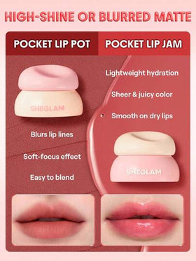 SHEGLAM Bounce Putty Pocket معجون الشفاه-Tomato Tango روج تنت أرواج علامة تجارية جمال مكياج ميكب مستحضرات تجميل للنساء الفتيات مثالي لفصل الشتاء الربيع مثالي ل- Y2K أزياء أنيقة رمضان هدية حفلة جاهز أفضل لون