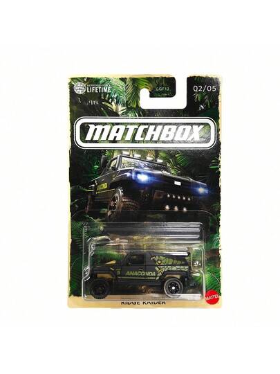 Mattel مجموعة سيارات لعبة معدنية قابلة للجمع GGF12 مغامرة الغابة المطبقة - مركبات بري كلاسيكية، متينة، مرخصة من ماتيل، مناسبة للأطفال من عمر 3 سنوات فما فوق