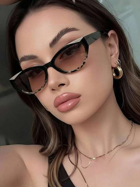 نظارة شمسية بإطار كامل بطراز عين القطة بطراز بوهيمي عتيق للنساء، مناسبة للملابس والهدايا والسفر والقيادة والتنسيق والخروج