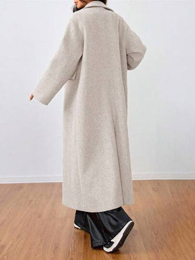 SHEIN Unity معطف طويل كاجوال بياقة