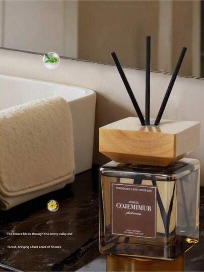 1 طقم موزع عطري بأعواد الخيزران سعة 500 مل (16.9 أونصة سائلة)، عطر زيوت أساسية فاخر بدون لهب، رائحة طويلة الأمد، مناسب للمنزل والغرفة والصالة والحمام، ديكور أنيق، هدية عيد الحب، معطر هواء، موزع للسيارة، هدية عيد الميلاد والتخرج.