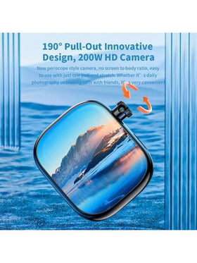 ساعة ذكية LOKMAT XH018 بشاشة AMOLED مقاس 2.04 بوصة، دعم بطاقة SIM 2G/3G/4G/5G، قرص قابل للسحب 180 درجة، كاميرا HD، اتصال بالإنترنت عبر WiFi، تنزيل تطبيقات من جهات خارجية، إشعارات المكالمات والرسائل، مراقبة معدل ضربات القلب والأكسجين في الدم والصحة، ساعة أ