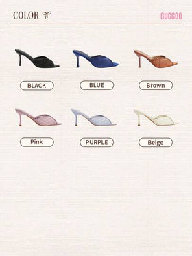 CUCCOO CHICEST صنادل نسائية عالية الكعب أنيقة برأس مدبب