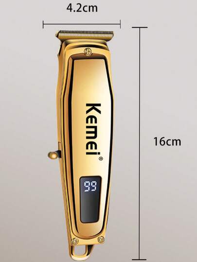 Kemei آلة قص الشعر المحترفة KM-1313 مع شاشة LED، ماكينة تشذيب اللحية الكهربائية للرجال، ماكينة قص الشعر وآلة تشذيب، طقم تنظيف الشعر، هدايا للرجال، قابلة للشحن بمنفذ USB-C