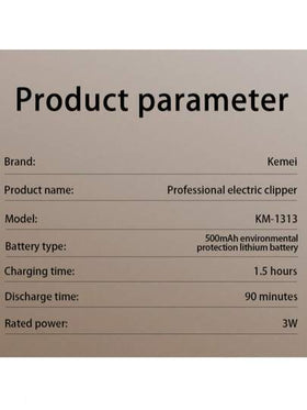 Kemei آلة قص الشعر المحترفة KM-1313 مع شاشة LED، ماكينة تشذيب اللحية الكهربائية للرجال، ماكينة قص الشعر وآلة تشذيب، طقم تنظيف الشعر، هدايا للرجال، قابلة للشحن بمنفذ USB-C