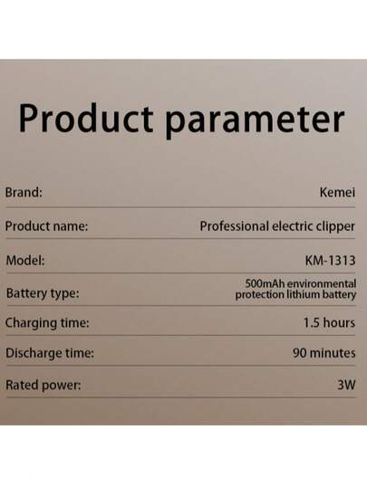 Kemei آلة قص الشعر المحترفة KM-1313 مع شاشة LED، ماكينة تشذيب اللحية الكهربائية للرجال، ماكينة قص الشعر وآلة تشذيب، طقم تنظيف الشعر، هدايا للرجال، قابلة للشحن بمنفذ USB-C