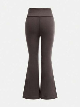 SHEIN مجموعة بنطال متسع وهوديي رياضي أنيق وعصري مطابق للجميع، لون رمادي, قطعتان