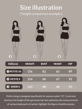 SHEIN PETITE جمبسوت رياضية كاجوال محبوكة بياقة مربعة ضيقة للرياضة واليوغا