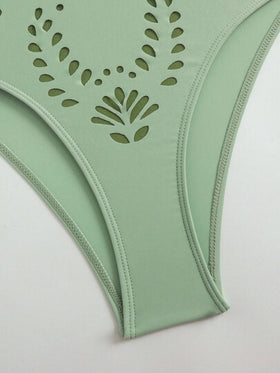 Swim Oasis طقم بدلة سباحة للنساء بياقة على شكل حرف V بدون أكمام وتنورة طويلة