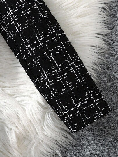 SHEIN طقم جاكيت وشورت بأكمام طويلة بطراز شيك حضري للفتيات المراهقات