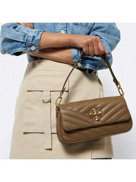 Tory Burch حقيبة كتف توري بورش كيرا الأيقونية ذات الشكل الهندسي المزدوج 90456