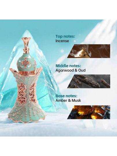 زيت عطري نقي 5 مل، عود الصندل والورد العربي، عطر طويل الأمد لمدة 12 ساعة، زيت عطري أساسي بدون لهب لتنقية الهواء المنزلي، له تأثير على الاسترخاء والإنعاش العقلي، سلسلة عالية الجودة والمستوى، مناسب للهدايا