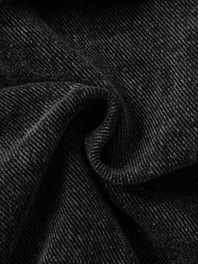 Manfinity Denimwave بنطلون جينز رجالي كاجوال ممزق مهترئ الحافة باللونين الأسود والرمادي، هدية عيد مثالية للحبيب والزوج