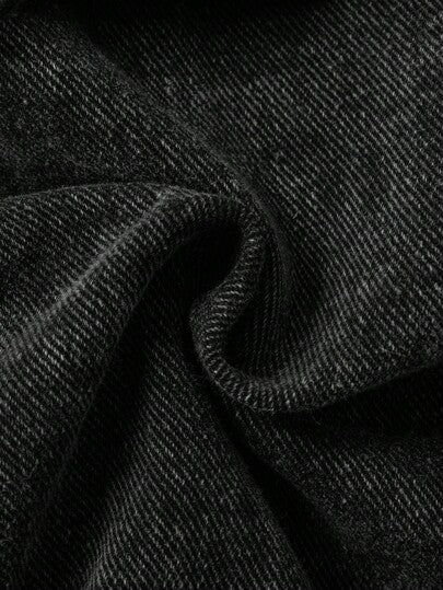 Manfinity Denimwave بنطلون جينز رجالي كاجوال ممزق مهترئ الحافة باللونين الأسود والرمادي، هدية عيد مثالية للحبيب والزوج