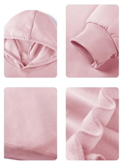 1 قطعة بلوزة كاجوال مطبوعة مع كابوشون، مبطنة حرارياً، بأكمام طويلة، للخريف/الشتاء، ملابس طالبة - تصميم عيون جميلة برموش طويلة، ملابس خارجية مريحة