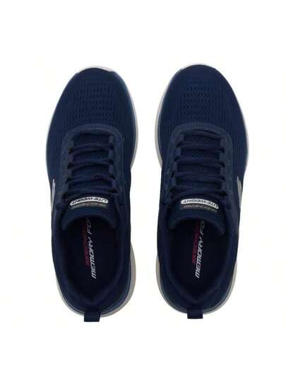 Skechers أحذية الجري للرجال جينو بنظام ربط الحبال، أحذية رياضية كاجوال مريحة وخفيفة الوزن للاستخدام اليومي 8790360-NVY